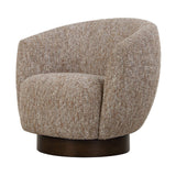 Modern European furniture - Brown Barrel Swivel Chair - www.oroa.com