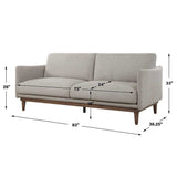 Modern European furniture - Beige Boucle Sofa - www.oroa.com