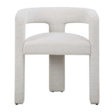 White Three-Legged Dining Chair | Uttermost Perspective