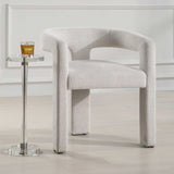 White Three-Legged Dining Chair | Uttermost Perspective