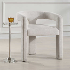  White Three-Legged Dining Chair | Oroa.com