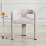 White Three-Legged Dining Chair | Uttermost Perspective