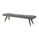Modern European furniture - Gray Boucle Bench - www.oroa.com