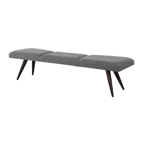 Modern European furniture - Gray Boucle Bench - www.oroa.com