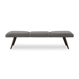 Modern European furniture - Gray Boucle Bench - www.oroa.com