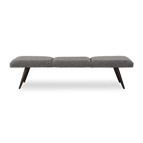 Modern European furniture - Gray Boucle Bench - www.oroa.com