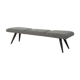 Modern European furniture - Gray Boucle Bench - www.oroa.com