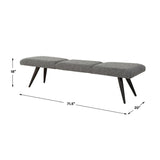 Modern European furniture - Gray Boucle Bench - www.oroa.com