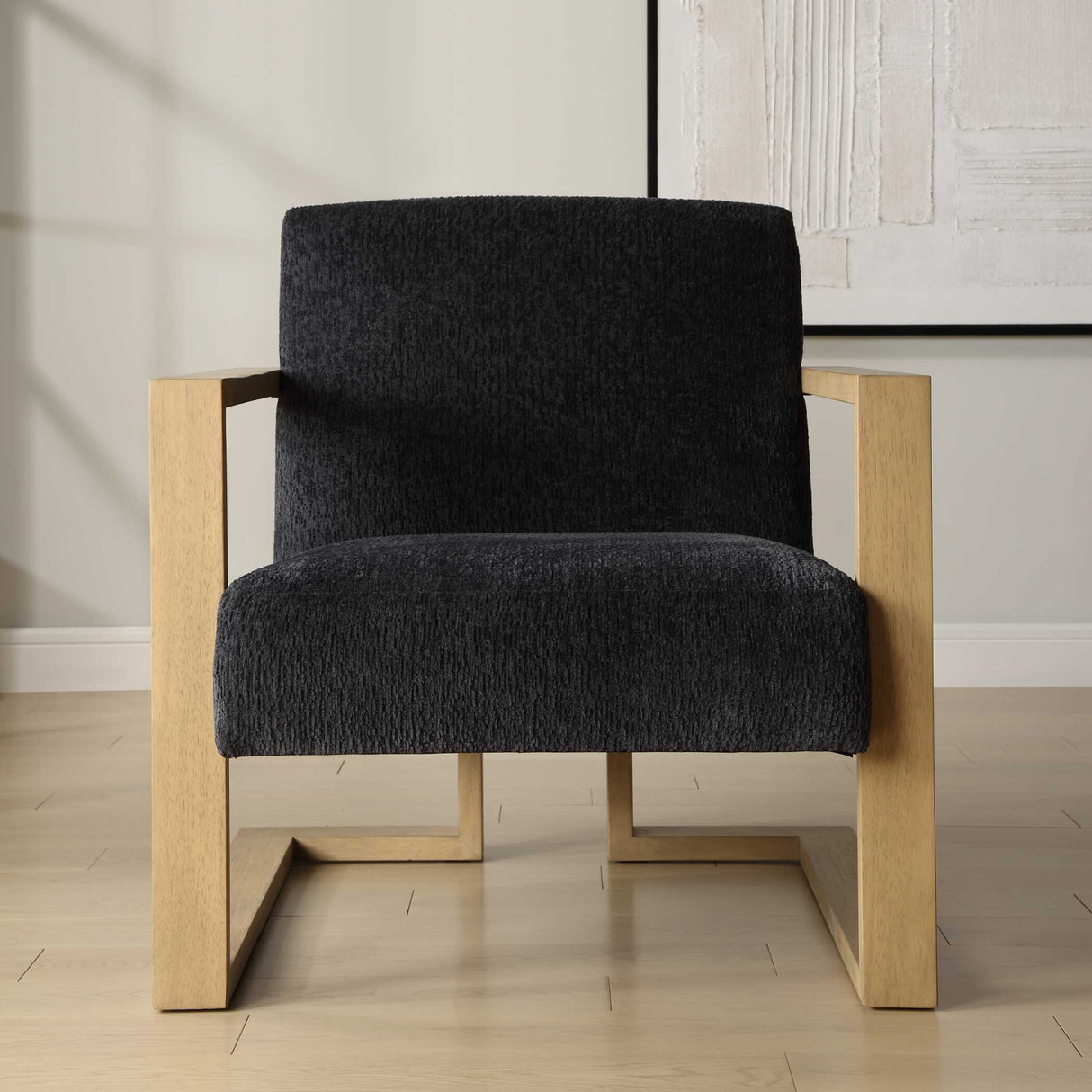   Blue Chenille Accent Chair | Oroa.com