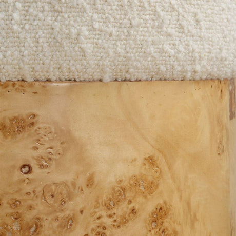 Modern European furniture - Poplar Burl Base Ottoman - www.oroa.com