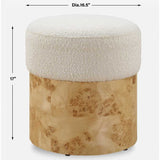 Modern European furniture - Poplar Burl Base Ottoman - www.oroa.com