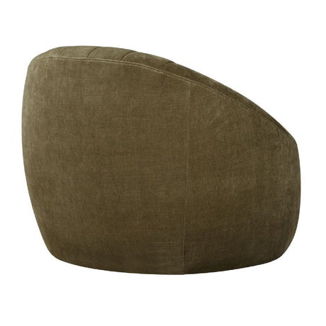 Modern European furniture - Green Chambray Channeled Swivel Chair - www.oroa.com
