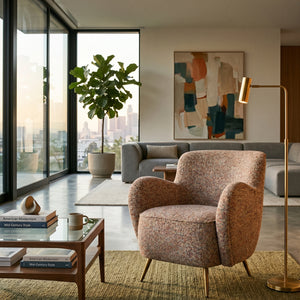   Textured Chenille Accent Chair | Oroa.com