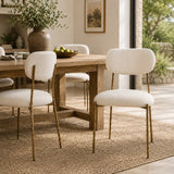 Modern European furniture - White Floating-Back Dining Chairs (2) - www.oroa.com