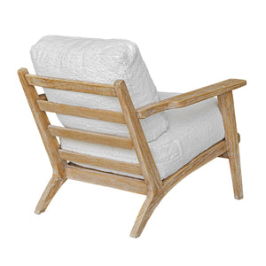   White Sheepskin Cushioned Lounge Chair | Oroa.com