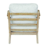 White Sheepskin Cushioned Lounge Chair | Uttermost Laid Back