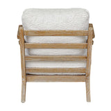 White Sheepskin Cushioned Lounge Chair | Uttermost Laid Back