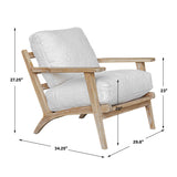 White Sheepskin Cushioned Lounge Chair | Uttermost Laid Back