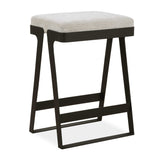 Modern European furniture - White Boucle Seat Counter Stool - www.oroa.com