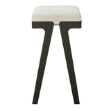 Modern European furniture - White Boucle Seat Counter Stool - www.oroa.com
