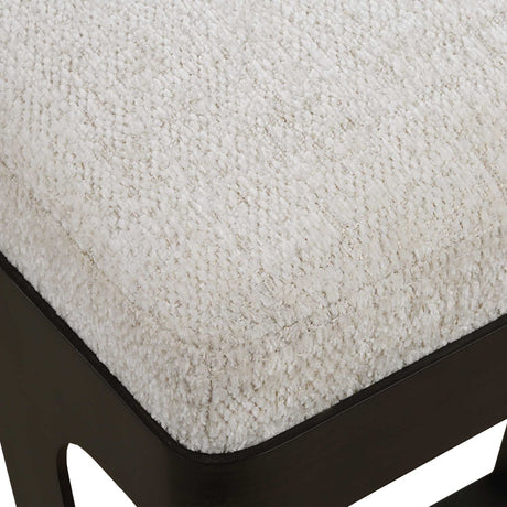 Modern European furniture - White Boucle Seat Counter Stool - www.oroa.com