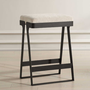   White Boucle Seat Counter Stool | Oroa.com