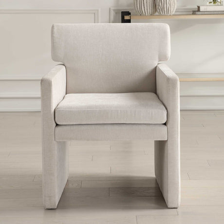 White Velvet Dining Chair | Uttermost Colette