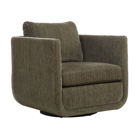 Chenille Rounded Swivel Chair | Uttermost Abound