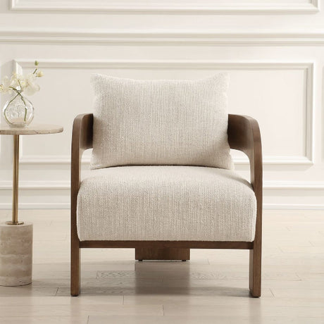   Solid Oak T-Back Accent Chair | Oroa.com