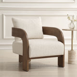 Modern European furniture - Solid Oak T-Back Accent Chair - www.oroa.com