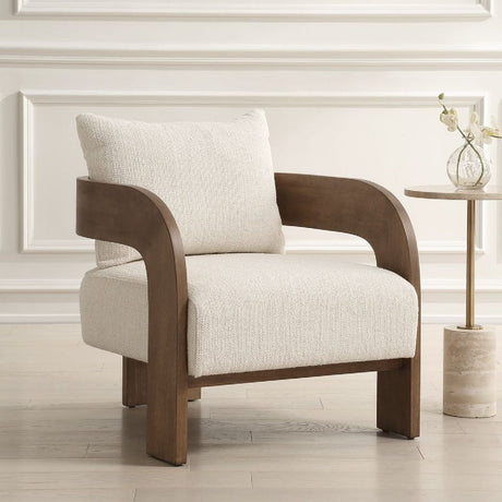 Modern European furniture - Solid Oak T-Back Accent Chair - www.oroa.com