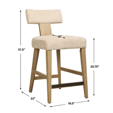 T-Shaped Back Counter Stool | Uttermost Elysian