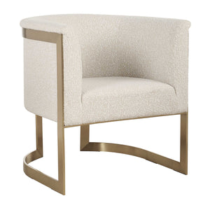   Tan Boucle Cantilevered Accent Chair | Oroa.com