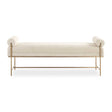 Modern European furniture - White Sheepskin Swivel Ottoman - www.oroa.com
