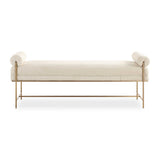 Modern European furniture - White Sheepskin Swivel Ottoman - www.oroa.com