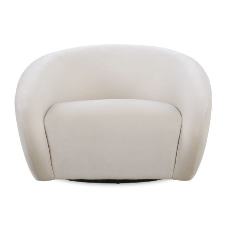 Curved-Back Velvet Swivel Chair | Uttermost DeSoto