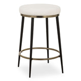 Modern European furniture - Cream Chenille Round Counter Stool  - www.oroa.com