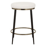 Modern European furniture - Cream Chenille Round Counter Stool  - www.oroa.com