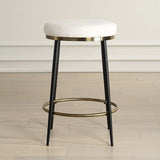 Modern European furniture - Cream Chenille Round Counter Stool  - www.oroa.com