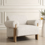 Modern European furniture - Boucle Rolled-Arm Accent Chair - www.oroa.com