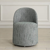 Chenille Caster Swivel Dining Chair | Uttermost Roll With It