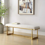 Modern European furniture - Upholstered Wool-Inspired Bench - www.oroa.com