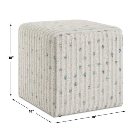 Chenille Cube Ottoman | Uttermost Joie