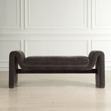 Modern European furniture - Black Velvet Bench - www.oroa.com