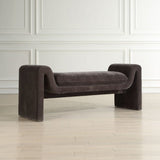 Modern European furniture - Black Velvet Bench - www.oroa.com
