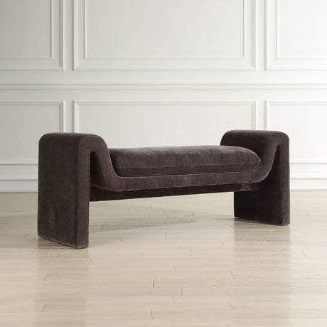 Modern European furniture - Black Velvet Bench - www.oroa.com