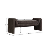 Modern European furniture - Black Velvet Bench - www.oroa.com
