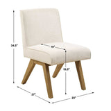 Oak Framed Padded Dining Chair | Uttermost  Blakely
