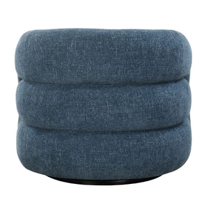   Blue Chenille Swivel Chair | Oroa.com