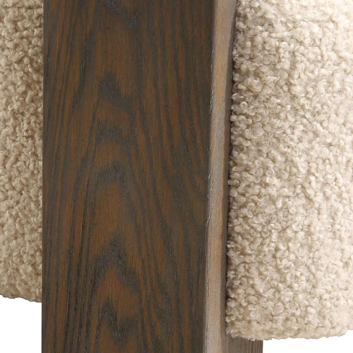   White Shearling T-Back Accent Chair | Oroa.com